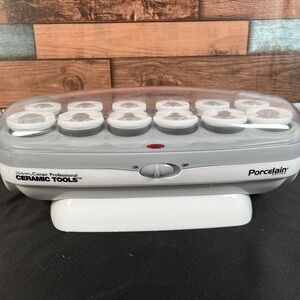 Conair Pro Ceramic Tools Porcelain Series‎ 12 Hot Rollers -No Clips JBPCHV14N